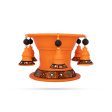 Urli Stand With Bell - 6 x 6.75 Inches | Terracotta Clay Uruli Stand  Flower Pot Stand for Home Decor Hot on Sale