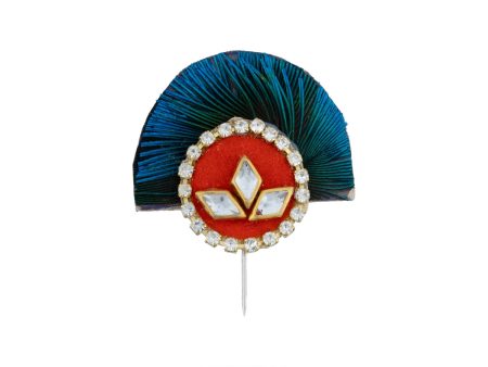 Artificial Peacock Feather - 2 x 2.25 Inches | Mor Pankh  Artificial Mor Ka Pankh for Deity Decor Online Sale