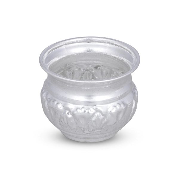 Chandan Cup - 2 x 2.5 Inches | German Silver Cup  White Metal Bowl for Pooja  65 Gms Approx For Discount