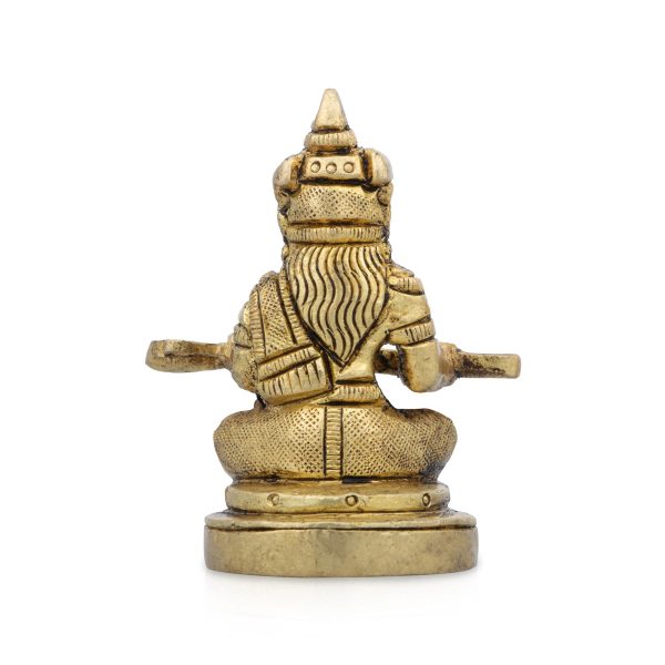 Annapurna Devi Murti - 2.5 x 1 Inches | Antique Brass Idol  Annapoorani Statue for Pooja  150 Gms Approx Supply