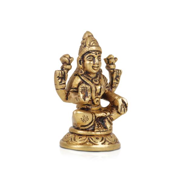 Laxmi Murti  - Goal Base - 2.75 x 2 Inches | Brass Idol  Lakshmi Idol  Lakshmi Murti  Lakshmi Statue for Pooja For Cheap