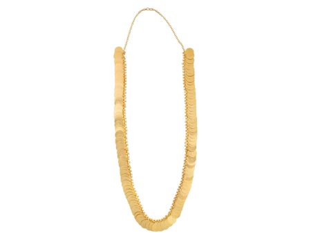 Kasu Mala - 14 Inches | 125 Coin Kaasu Mala  Gold Polish Kasumalai for Deity Decor For Cheap