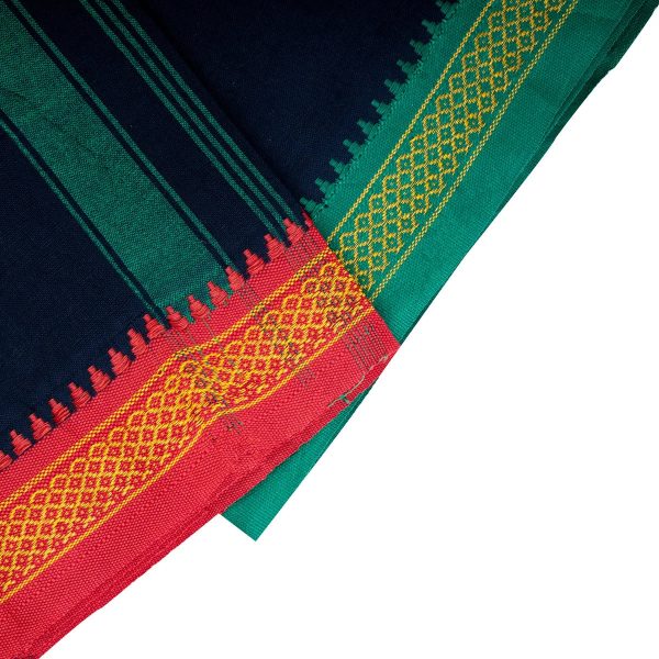 Veshti - 2 Mtrs | Ayyappa Thalapathi Border Dhoti  Black Colour Vesti for Men Sale