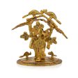 Radha Krishna Murti with Tree - 6.5 x 5.5 Inches | Aluminium Radha Krishna Idol for Pooja For Sale