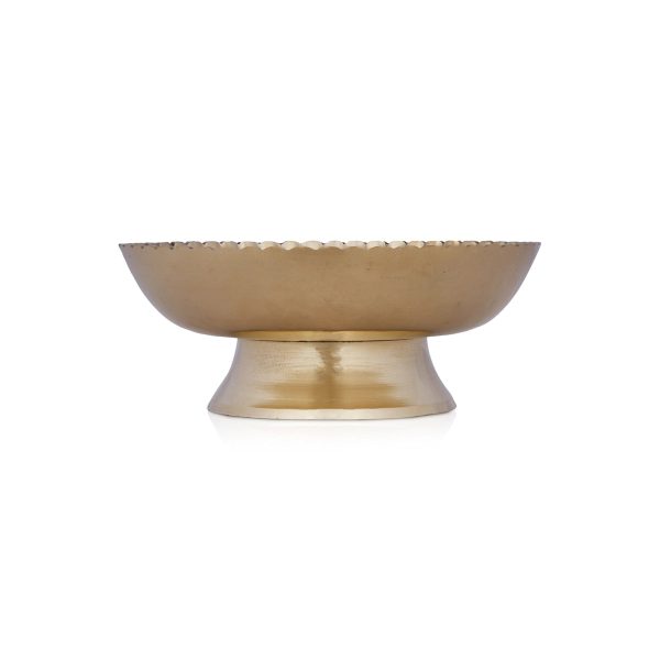 Brass Bowl With Stand - 1.75 x 4.25 Inches | Phaldar Design Brass Cup  Pooja Cup for Home  150 Gms Approx Online