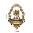 Flower Pot With Radha Krishna - 22 x 12 Inches | Brass Urli With Stand  Uruli for Living Room  12.060 Kgs Approx on Sale