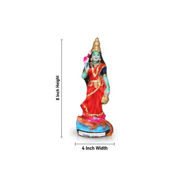 River Goddess Clay Golu Bommai Set - 8 x 4 Inches | Giri Golu Doll  Navaratri Golu Bomma Gombe Bommai Discount