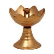 Brass Deep - 2 x 2 Inches | Gulab Jyoti Diya  Lotus Design Lamp  Vilakku for Pooja Online Hot Sale