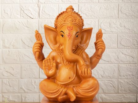 Ganesh Statue - 8 x 5.5 Inches | Wooden Statue  Vinayaka Idol   Ganesh Idol for Pooja Hot on Sale