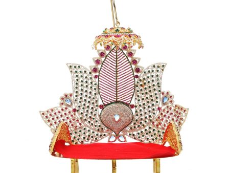 Sinhasan  - 11 x 9.5  Inches |  Stone Chowki  Lotus Design Simhasan  Bajot for Deity Online Hot Sale