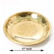 Brass Plate  - 17 Inches |  Thali Plate  Pooja Plate  Pottu Prath Plate  Pooja Thali for Home Online Sale