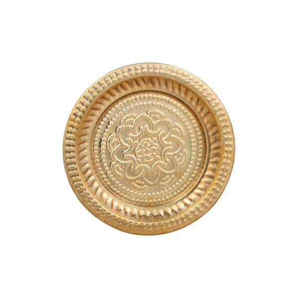 Brass Plate - 6.5 Inches | Beading Design Thali Plate  Pooja Plate for Home  35 Gms Approx Cheap