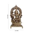 Laxmi Idol With Arch- 7.5 x 4 Inches | Antique Brass Idol  Lakshmi Idol Sitting On Chowki for Pooja  1.650 Kgs on Sale