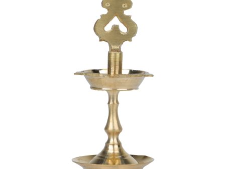 Brass Lamp - 5 x 2 Inches | Karaikudi Kuthu Vilakku  Pirai Deepam  Diya for Pooja Online Hot Sale