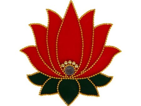 Muggulu Sticker  - 5.5 x 5  Inches |  Kolam Sticker  Velvet Lotus Rangoli Sticker for Floor For Discount