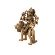 Durga Devi With Lion 8 Hands - 4 x 4 Inches | Antique Brass Idol  Durga Murti for Pooja  600 Gms Approx Sale