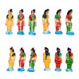 Karthigai Pengal Clay Golu Bommai Set - 10 x 9 Inches | Giri Golu Doll  Navaratri Golu Bomma Gombe Bommai Fashion