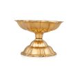 Brass Lamp With Base - 1.5 x 2 Inches | Star Design Deep  5 Face Brass Vilakku for Pooja  35 Gms Approx Online