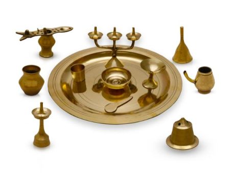 Ashtamangalyam Set - 9.5 Inches | Brass Ashta Mangalam  Ashtamangalyam Set for Marriage Cheap