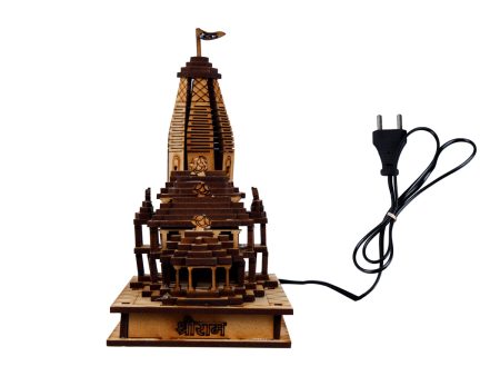 Ayodhya Ram Temple with LED - 6 x 5.5 Inches | Ayodhya Ram Mandir for Home Decor Cheap