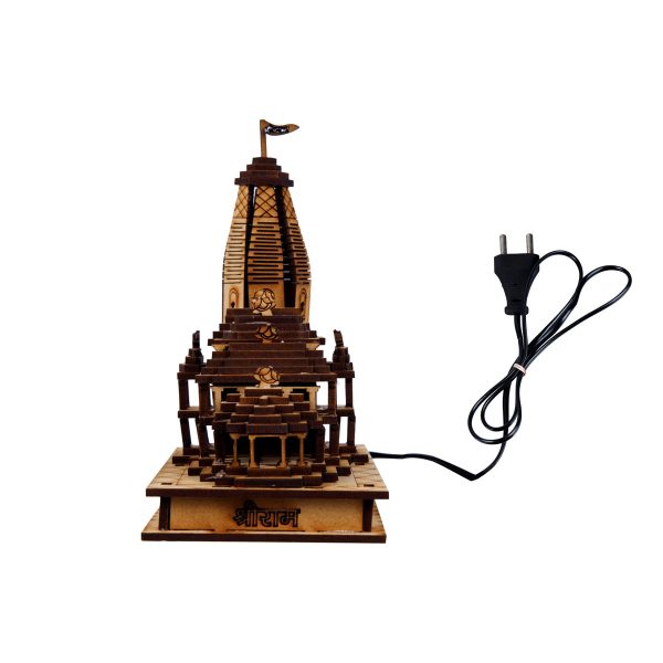 Ayodhya Ram Temple with LED - 6 x 5.5 Inches | Ayodhya Ram Mandir for Home Decor Cheap