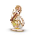 Saraswati Murti - 8 x 7.5 Inches | Saraswati Idol Sitting On Swan  Resin Statue for Pooja  1.040 Kgs Approx Supply