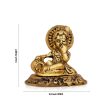 Butter Krishna Idol - 3 x 3.5 Inches | Aluminium Krishna Idol  Gold Polish Krishna Statue for Pooja  180 Gms Online now