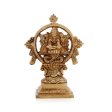 Chakrathazhwar Idol - 5 x 3.5 Inches | Antique Brass Idol  Chakrathalwar Statue for Pooja  480 Gms Approx Fashion