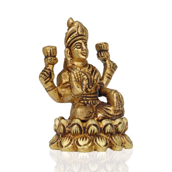 Laxmi Murti  - 2.5 x 2.25 Inches |  Brass Idol  Lakshmi Idol  Lakshmi Murti  Lakshmi Statue for Pooja Fashion