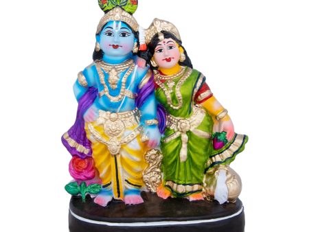 Radha Krishna Clay Golu Bommai - 13 x 6 Inches | Giri Golu Doll  Navaratri Golu Bomma Gombe Bommai Sale