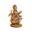 Saraswati Murti - 8.5 x 6 Inches | Saraswati Moorti Sitting On Swan  Resin Statue for Pooja Online Sale