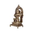 Laxmi Idol With Arch- 7.5 x 4 Inches | Antique Brass Idol  Lakshmi Idol Sitting On Chowki for Pooja  1.650 Kgs on Sale