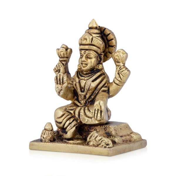 Lakshmi Idol - 3 x 2 Inches | Antique Brass Idol  Lakshmi Murti  Laxmi Idol for Pooja  270 Gms Approx Discount