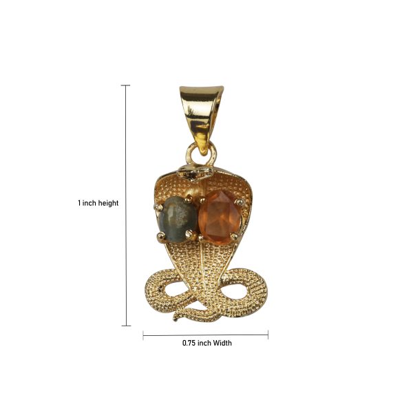 Stone Locket - 1 Inches | Nagam Dollar  Snake Locket  Gold Polish Naga Pendant  Jewellery for Men & Women on Sale