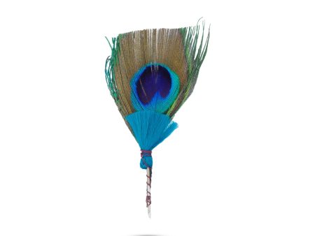 Artificial Peacock Feather - 2 x 1.25 Inches | Decorated Feather  Mor Pankh for Deity Online now