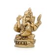 Ganpati Murti - 2.5 x 1.25 Inches | Antique Brass Idol  Vinayagar Silai for Pooja  140 Gms Approx Sale