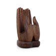 Wooden Mobile Stand - 5 x 3 Inches | Hand Shape Mobile Holder  Phone Stand for Car Supply