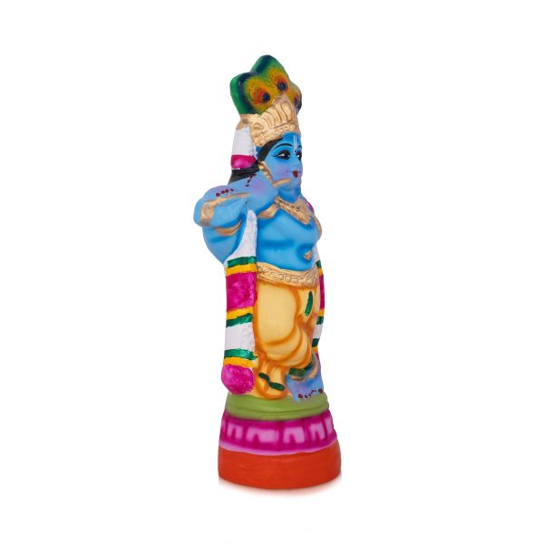 Flute Krishna - 9 Inches | Giri Golu Doll  Paper Mache Doll  Janmashtami Decoration Online now