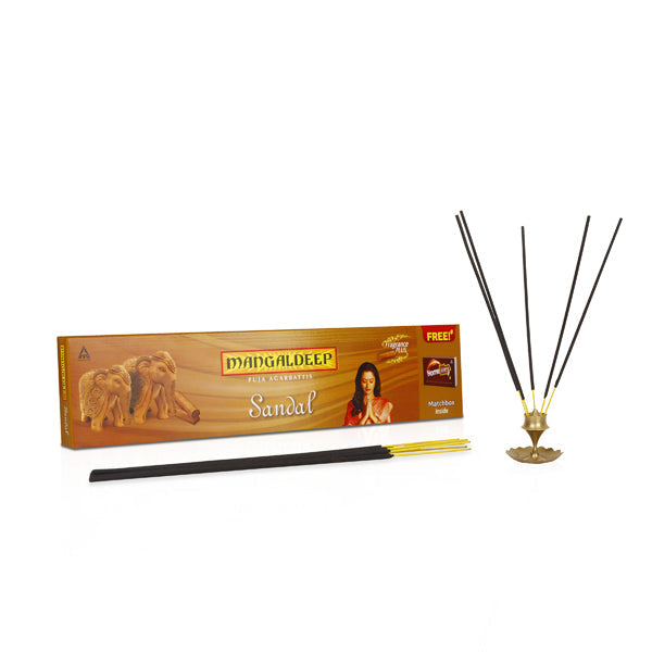 Mangaldeep Sandal Puja Agarbatti - 76 Sticks | Incense Sticks  Agarbathi for Pooja Hot on Sale