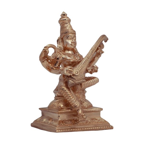 Saraswati Murti - 5 Inches | Panchaloha Idol  Saraswati Idol  Saraswati Mata Murti for Pooja For Sale