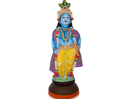 Vithoba Krishna Standing - 24 x 10 Inches | Giri Golu Doll  Clay Doll  Vithoba Murti  Navratri Bommai For Cheap