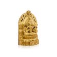 Saraswati Murti With Arch - 6 x 4 Inches | Resin Statue  Gold Polish Saraswati Idol for Pooja  500 Gms Approx For Cheap