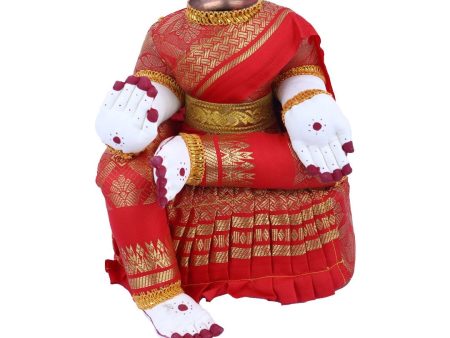 Amman Stand - 9 x 5 Inches | Varalakshmi Decor  Wooden Ammavari Idol without Face for Deity Decor For Sale