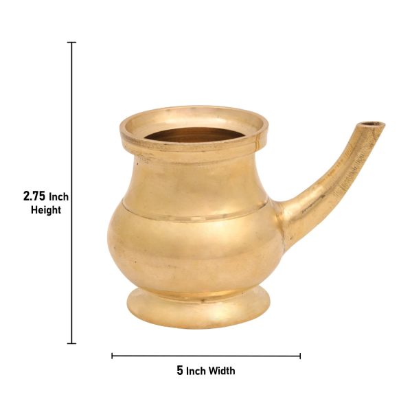 Kamandal  - 2.75  Inches |  Pooja Kindi  Brass Kindi  Kindi for Pooja For Discount