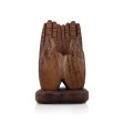 Wooden Mobile Stand - 5 x 3 Inches | Hand Shape Mobile Holder  Phone Stand for Car Supply