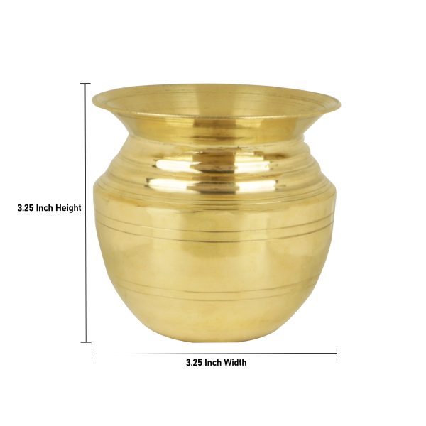 Brass Lota  - 3.25 x 3.25  Inches |  Chombu  Kalash Pot  Kalasam for Pooja Hot on Sale