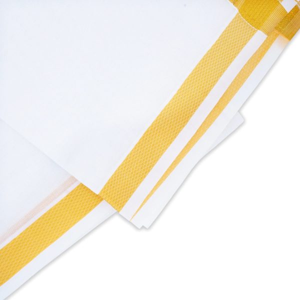 Veshti - 3.6 Mtrs | 40k Jari Border Dhoti  White Vesti for Men  320 Gms Fashion