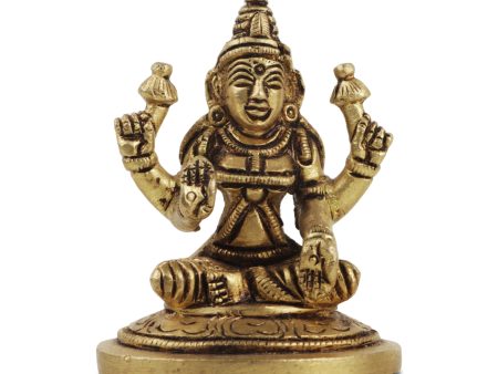 Laxmi Murti  - 1.75 x 2 Inches |  Brass Idol  Lakshmi Idol  Lakshmi Murti  Lakshmi Statue for Pooja Online