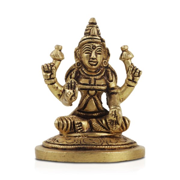 Laxmi Murti  - 1.75 x 2 Inches |  Brass Idol  Lakshmi Idol  Lakshmi Murti  Lakshmi Statue for Pooja Online