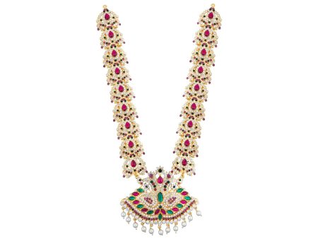 Stone Haram - 14 Inches | Multi Coloured Stone Jewellery  Long Stone Necklace for Deity For Cheap